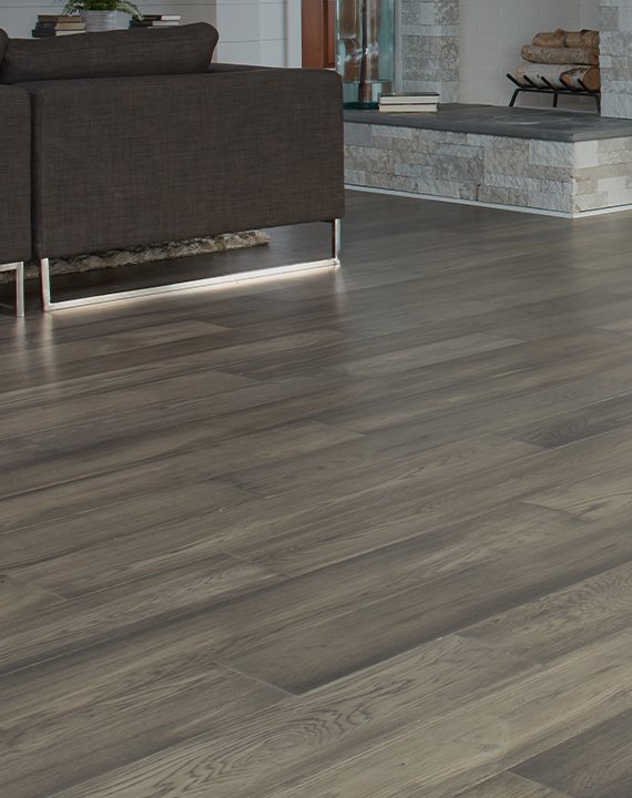 installed hardwood flooring in luxury home